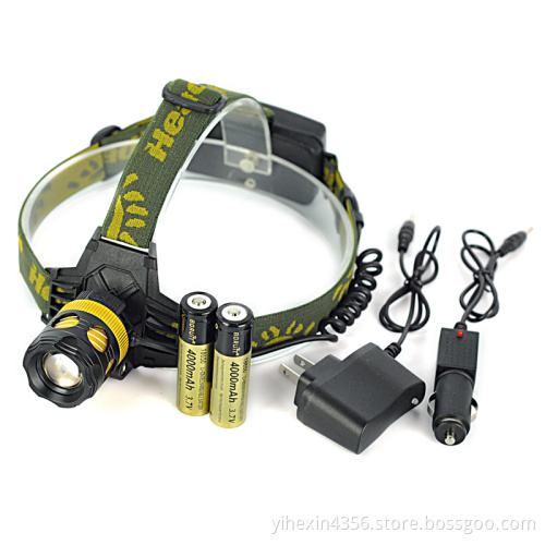 Outdoor 10W Blue Light Rechargeable LED Headlamp for Fishing